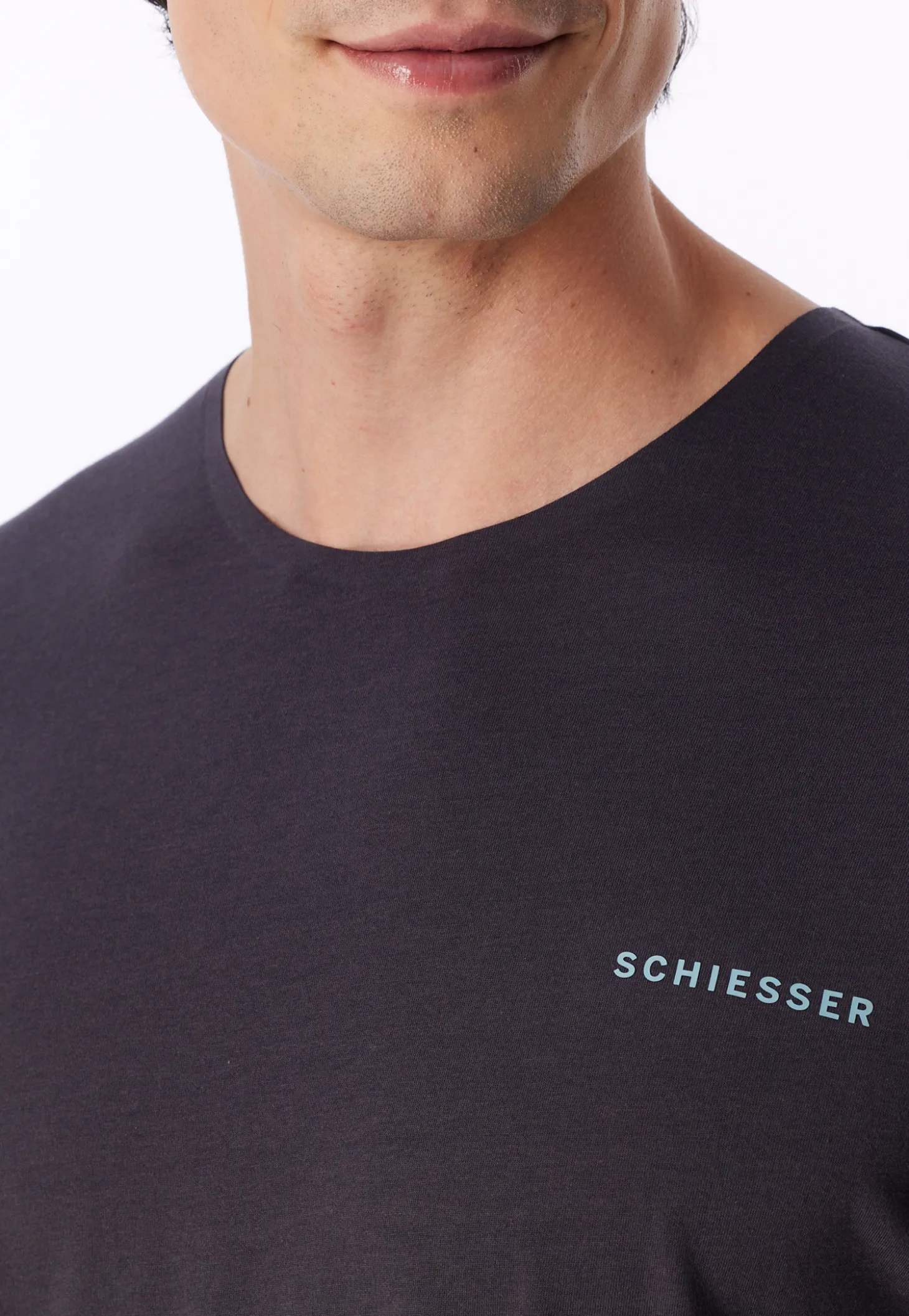 Schlafanzug kurz graphit - Modern Bonded