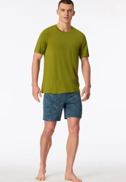 Schlafanzug kurz grasgrün - Long Life Soft
