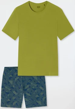Schlafanzug kurz grasgrün - Long Life Soft