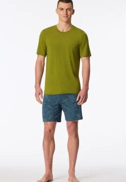Schlafanzug kurz grasgrün - Long Life Soft