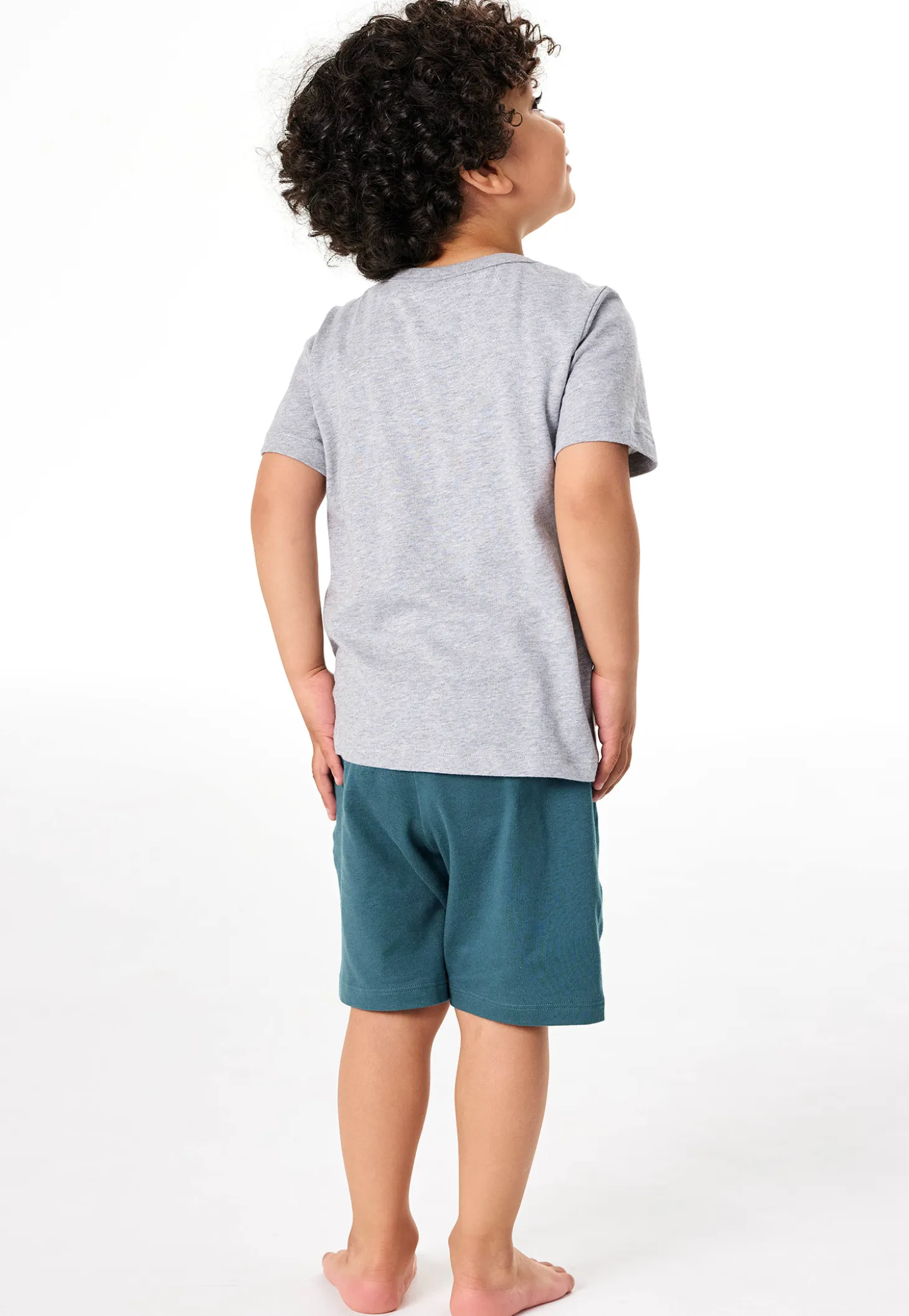Schlafanzug kurz grau-meliert - Kids Nightwear