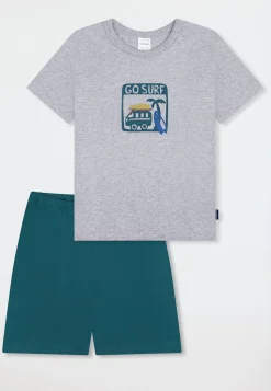 Schlafanzug kurz grau-meliert - Kids Nightwear