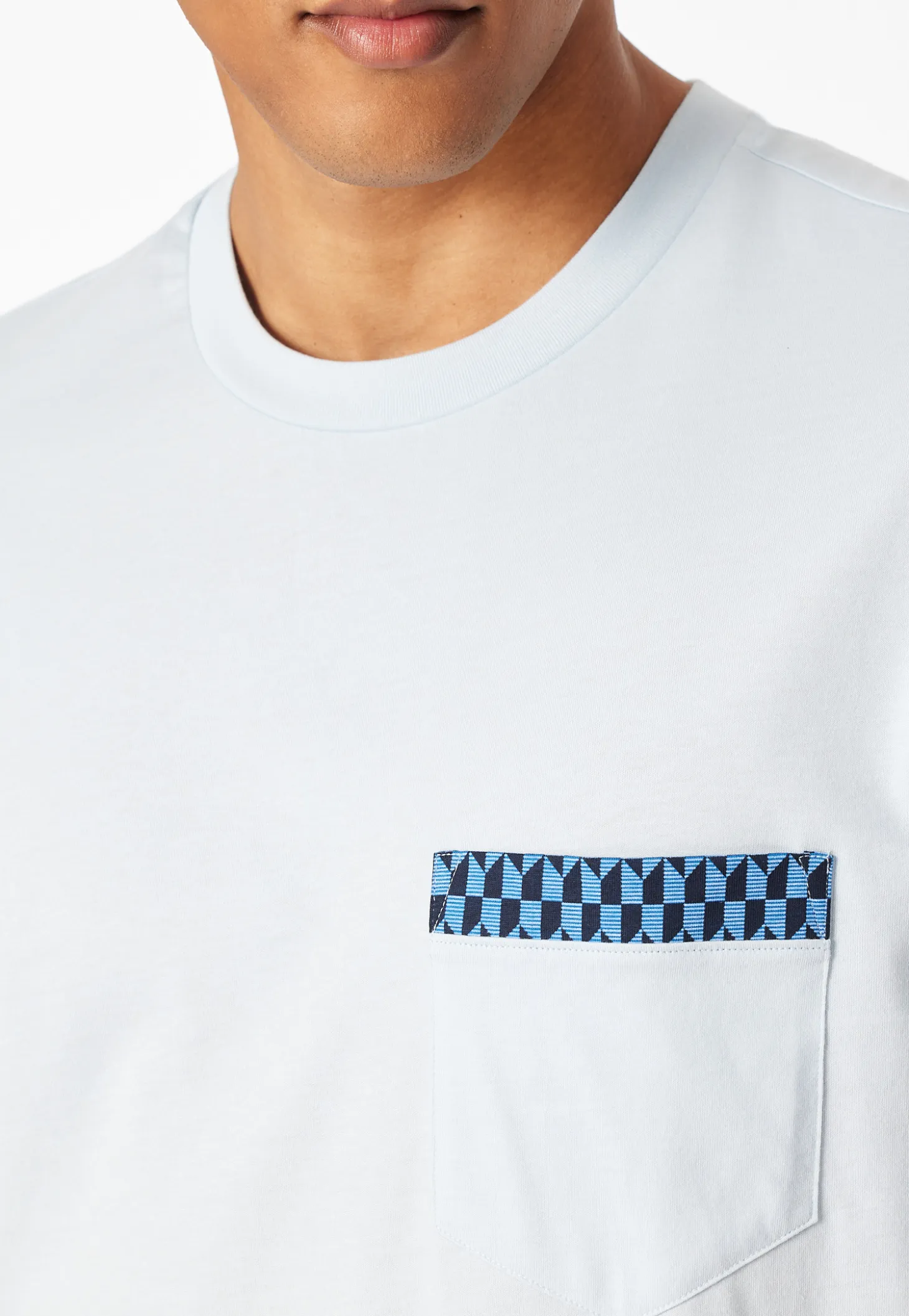 Schlafanzug kurz hellblau gemustert - Comfort Nightwear