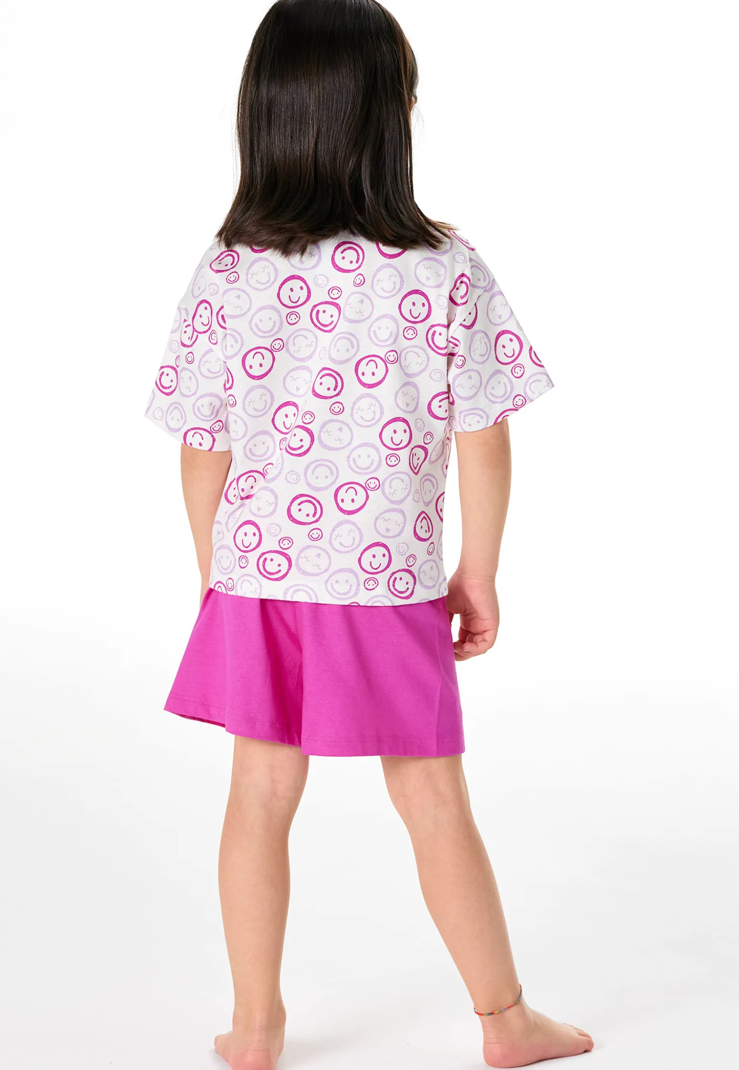 Schlafanzug kurz Smileys off-white - Kids Nightwear