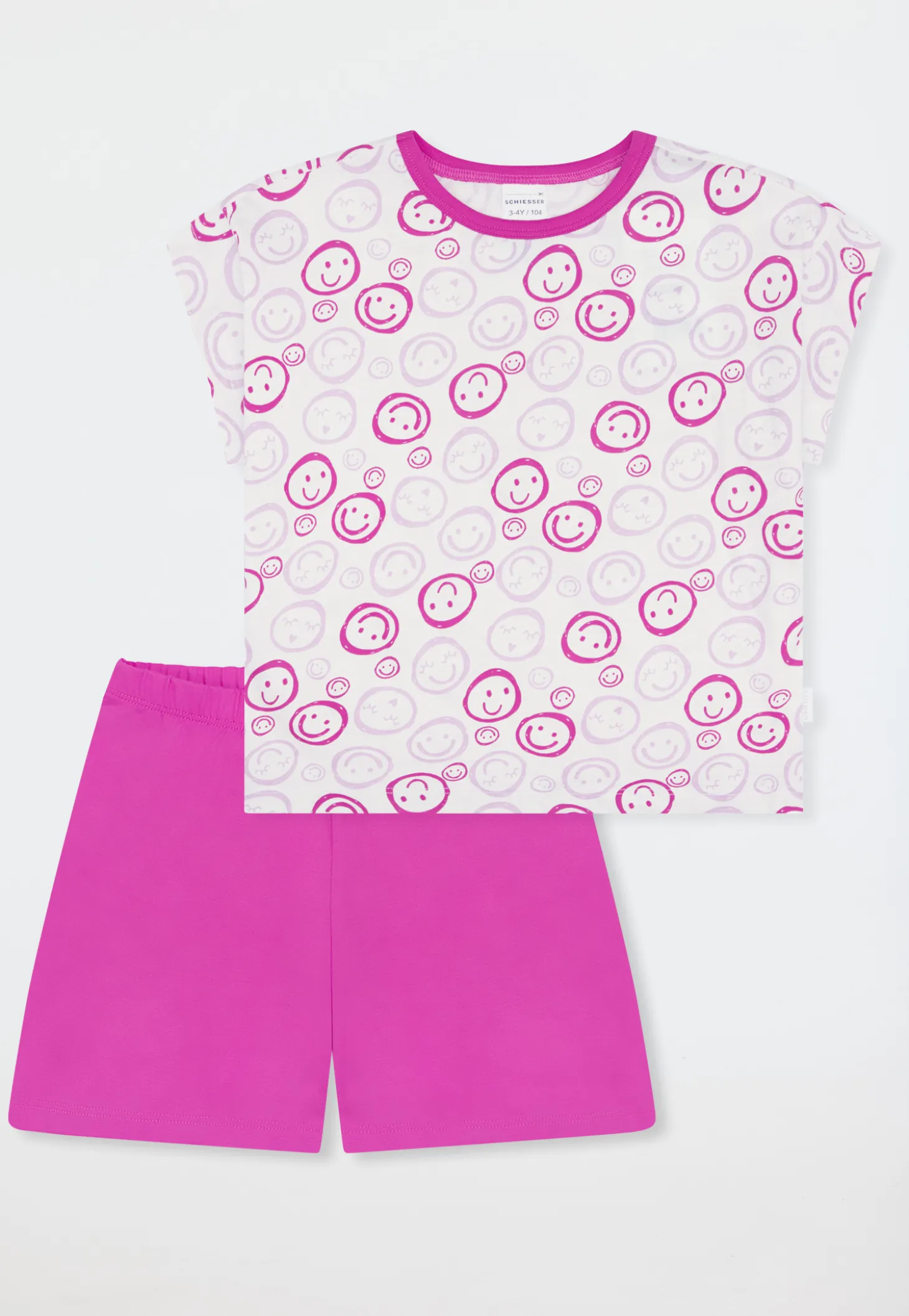 Schlafanzug kurz Smileys off-white - Kids Nightwear