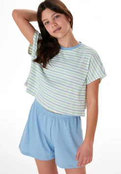 Schlafanzug kurz Streifen pearl - Teens Nightwear