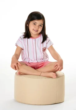 Schlafanzug kurz Streifen pink - Kids Nightwear