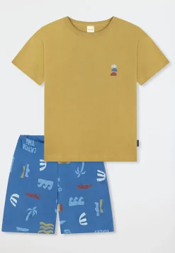 Schlafanzug kurz Surfer khaki - Kids Nightwear
