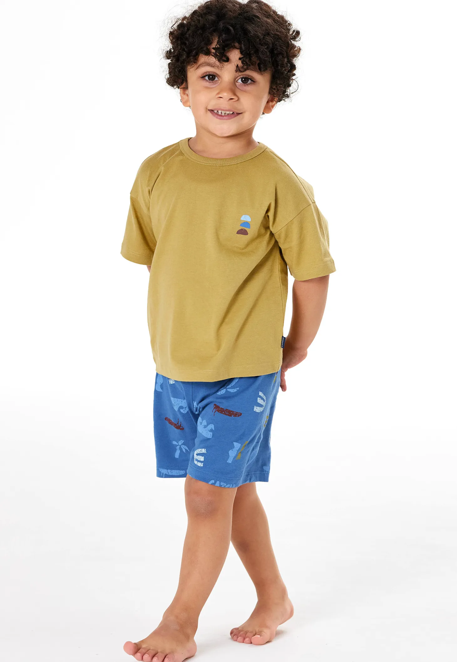 Schlafanzug kurz Surfer khaki - Kids Nightwear