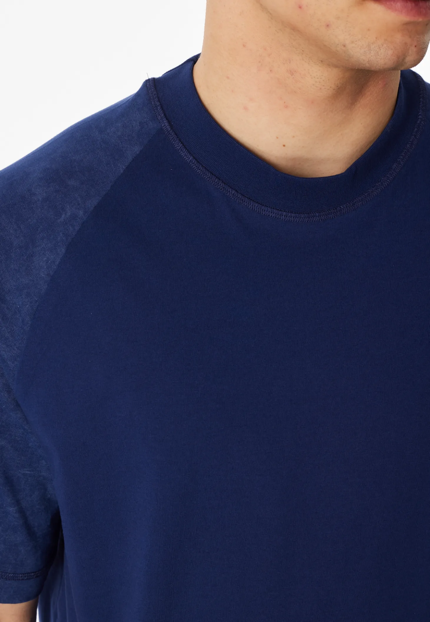 Schlafanzug kurz Tie-Dye-Effekt navy -Modern Essentials