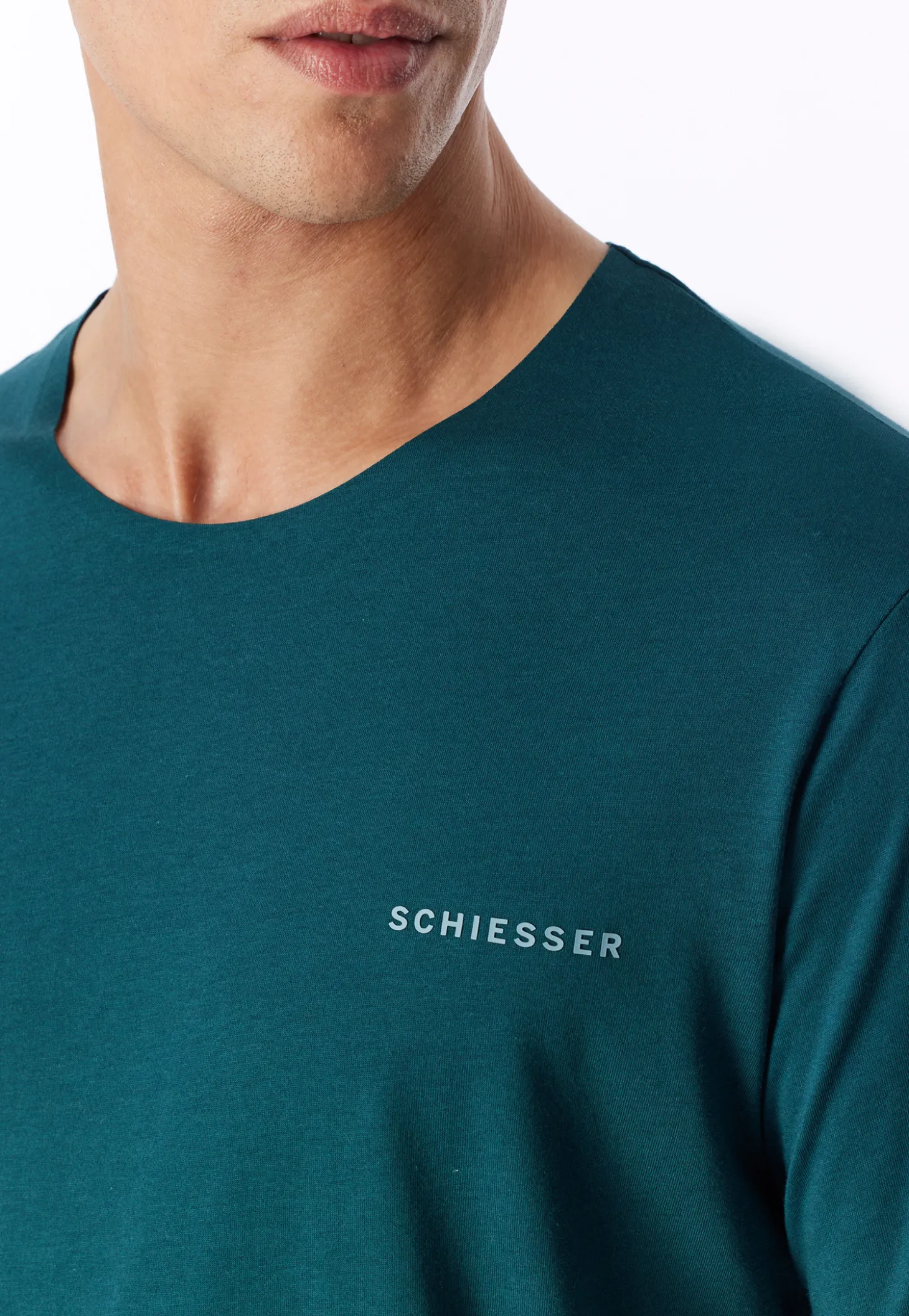 Schlafanzug kurz tiefseegrün - Modern Bonded