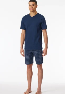 Schlafanzug kurz V-Ausschnitt admiral - Casual Essentials