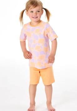 Schlafanzug kurz Zitronen pfirsichorange - Kids Nightwear