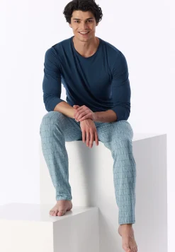 Schlafanzug lang deep blue - Long Life Soft