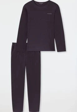Schlafanzug lang graphit - Modern Bonded