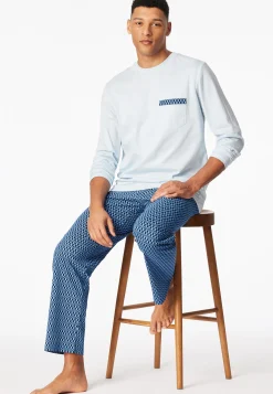 Schlafanzug lang hellblau - Comfort Nightwear
