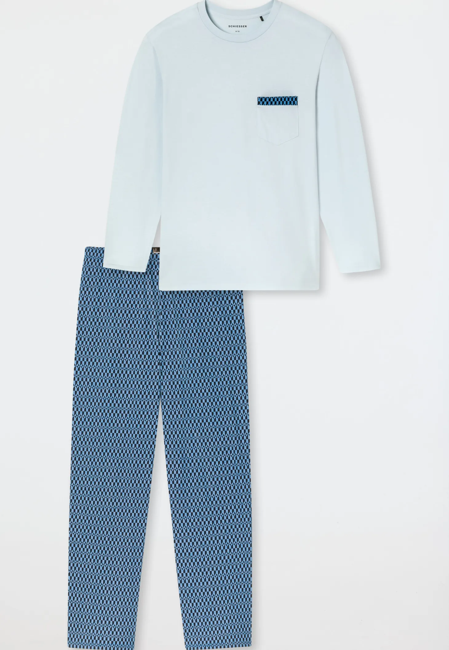 Schlafanzug lang hellblau - Comfort Nightwear