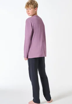 Schlafanzug lang lila - Teens Nightwear