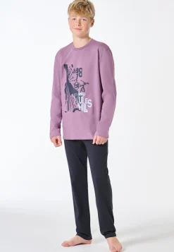 Schlafanzug lang lila - Teens Nightwear