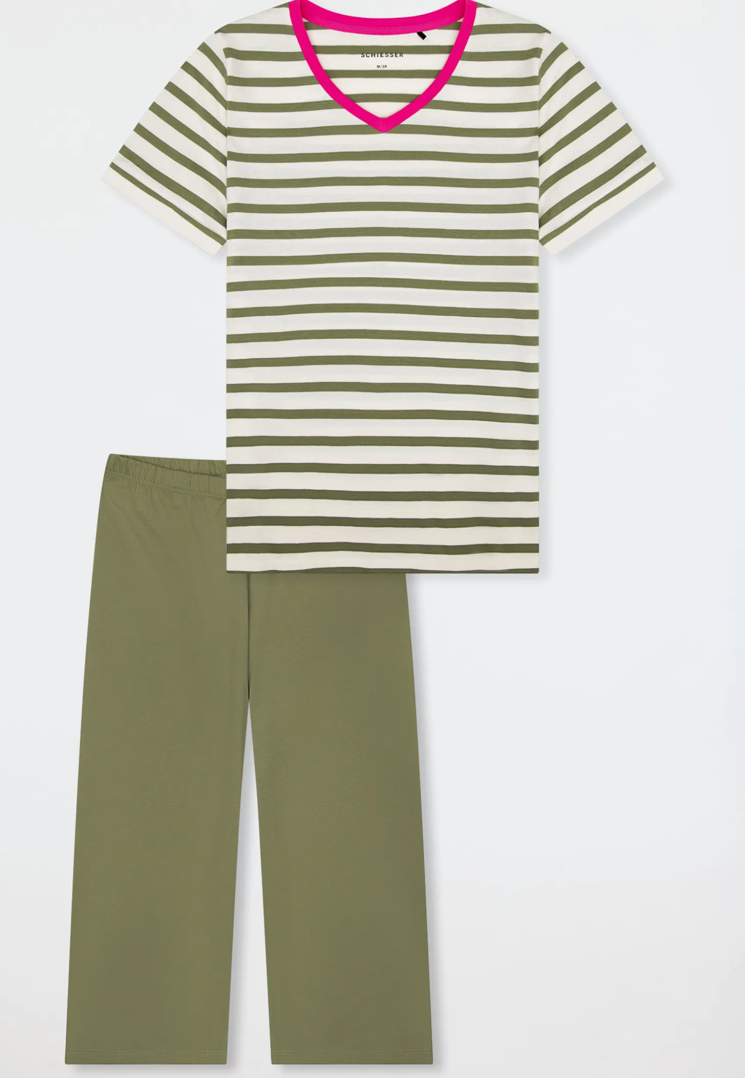 Schlafanzug 3/4-lang linde - Casual Essentials