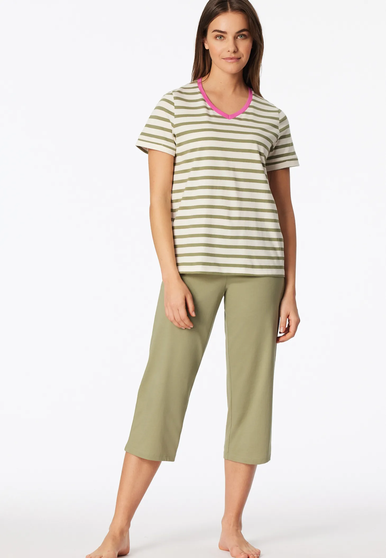 Schlafanzug 3/4-lang linde - Casual Essentials