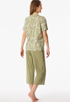 Schlafanzug 3/4-lang linde - Comfort Essentials