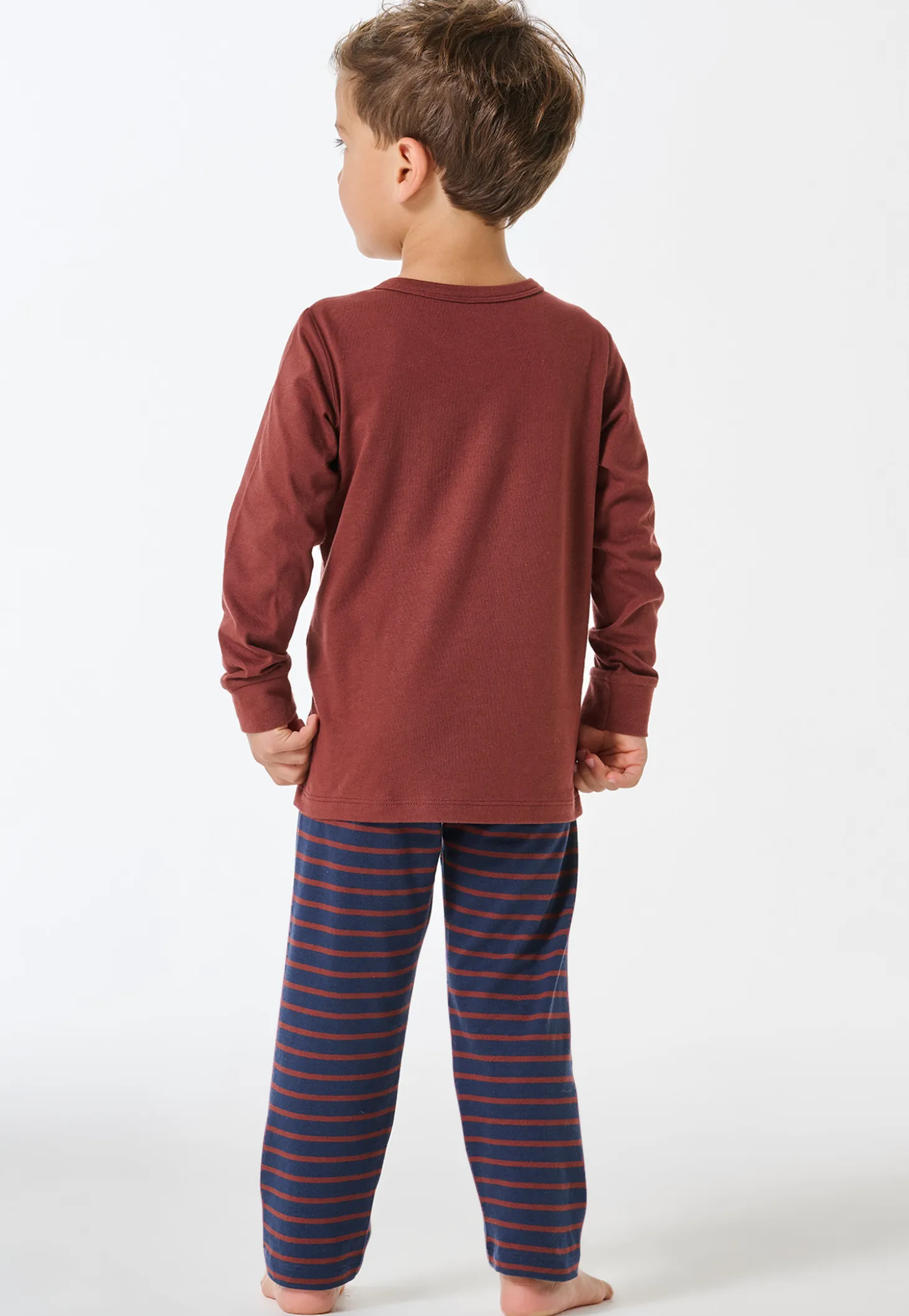 Schlafanzug lang Ringel nougat - Kids Nightwear