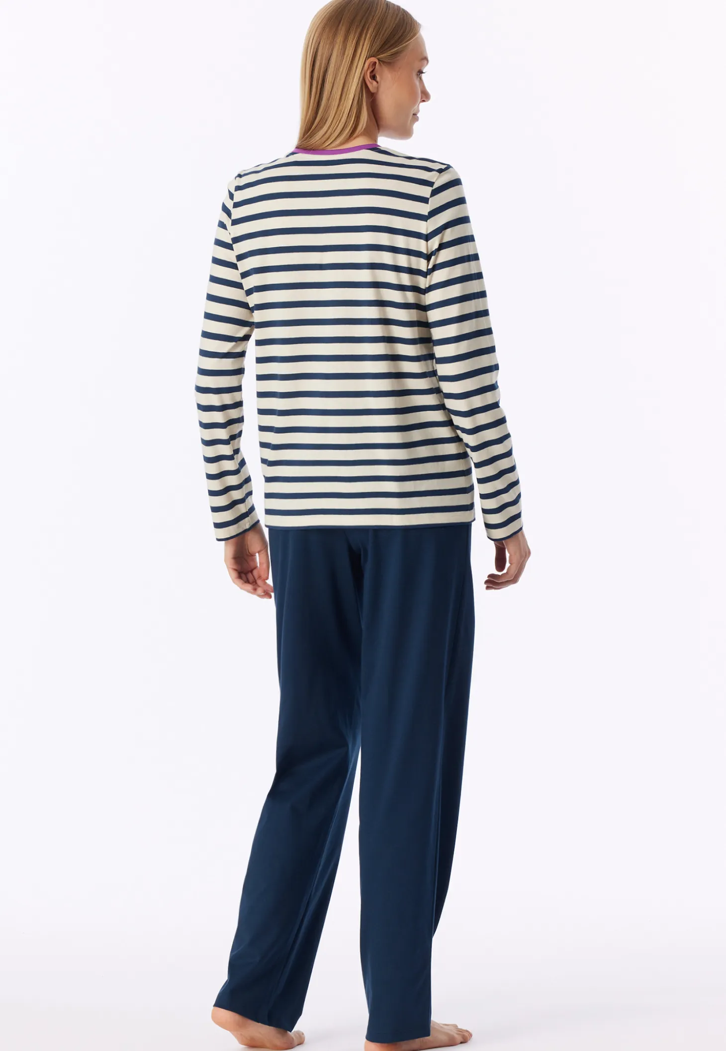 Schlafanzug lang Ringel seasalt - Casual Essentials