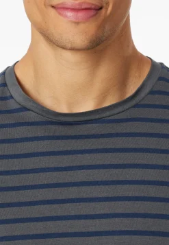 Schlafanzug lang Streifen anthrazit - Casual Essentials