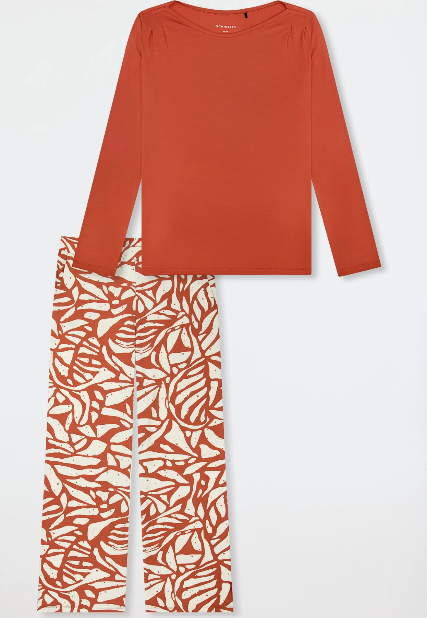 Schlafanzug lang terracotta - Selected Premium