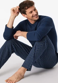 Schlafanzug lang V-Ausschnitt admiral - Casual Essentials