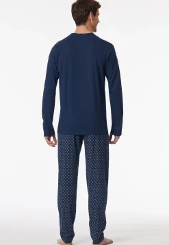 Schlafanzug lang V-Ausschnitt admiral - Casual Essentials