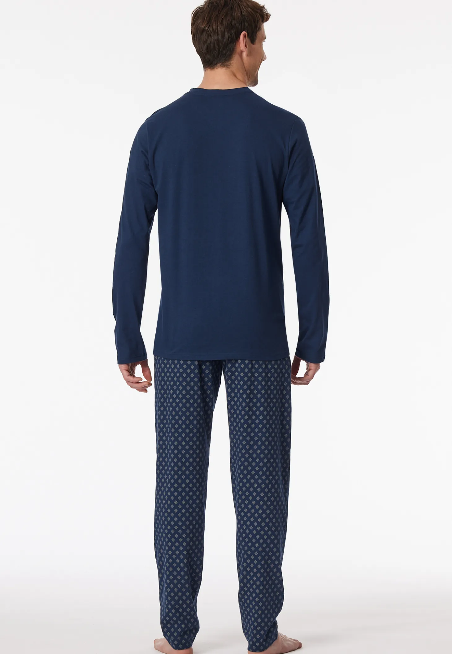 Schlafanzug lang V-Ausschnitt admiral - Casual Essentials