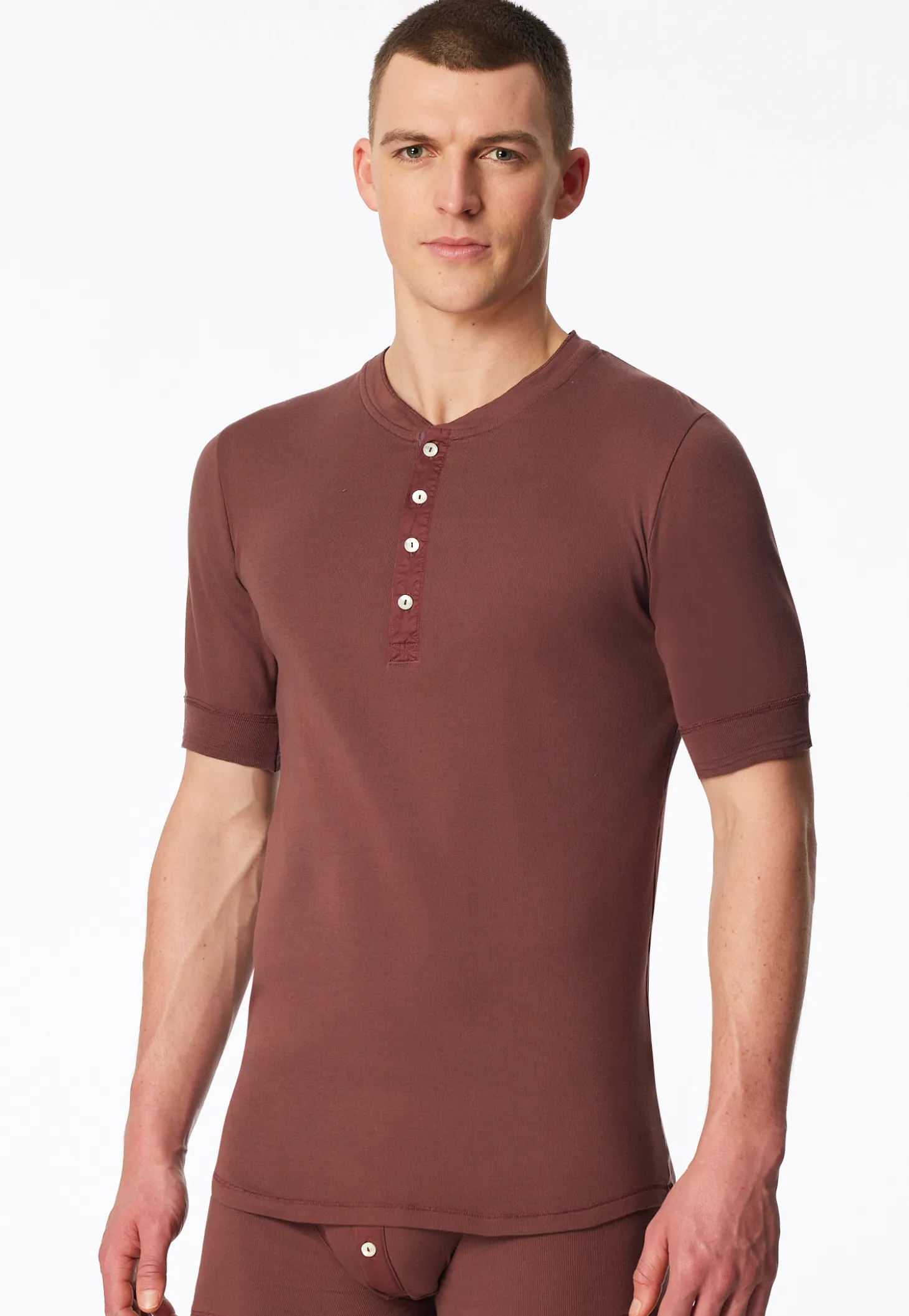 Shirt kurzarm braun - Revival Karl-Heinz