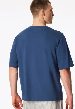 Shirt kurzarm Brusttasche atlantikblau - Mix+Relax