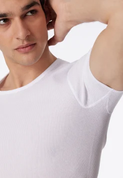 Shirt kurzarm Doppelripp weiß - Original Classics