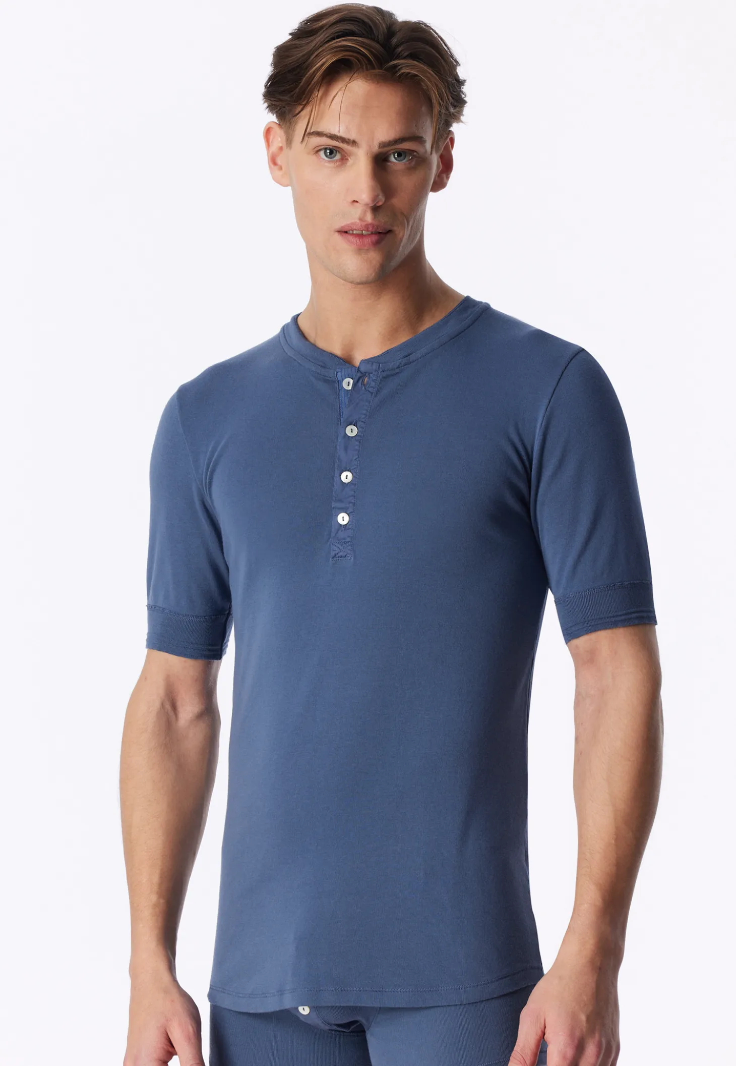 Shirt kurzarm faded denim - Revival Karl-Heinz