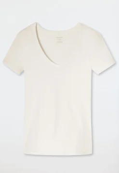 Shirt kurzarm Feinripp sekt - Naturschönheit
