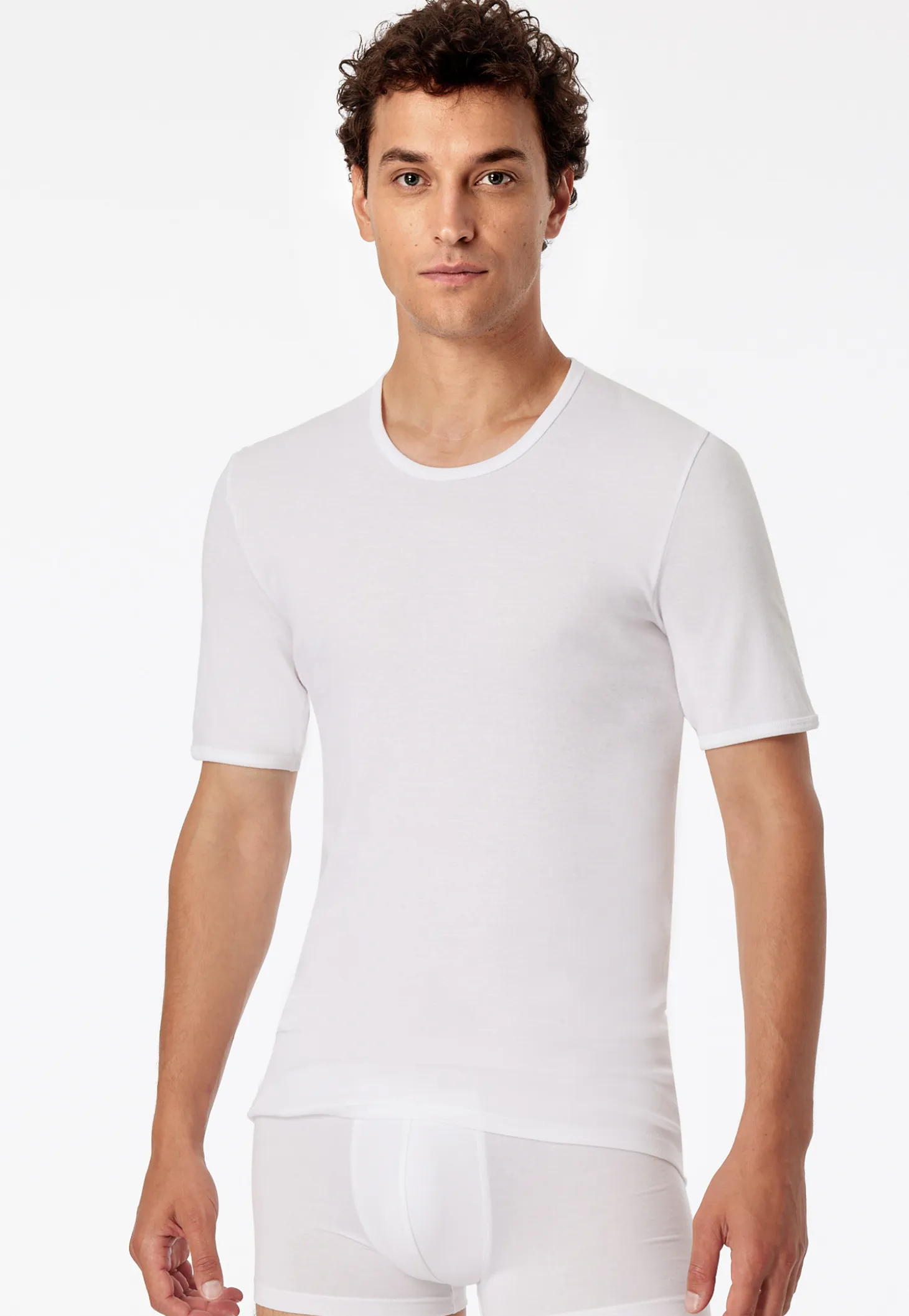 Shirt kurzarm Feinripp weiß - Original Classics