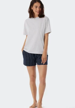 Shirt kurzarm grau meliert - Mix+Relax