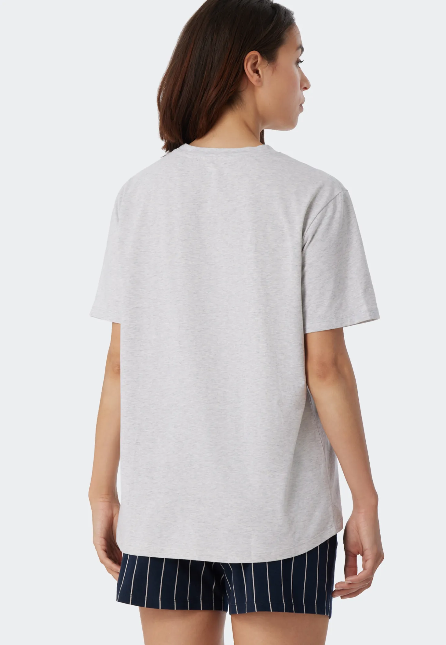 Shirt kurzarm grau meliert - Mix+Relax