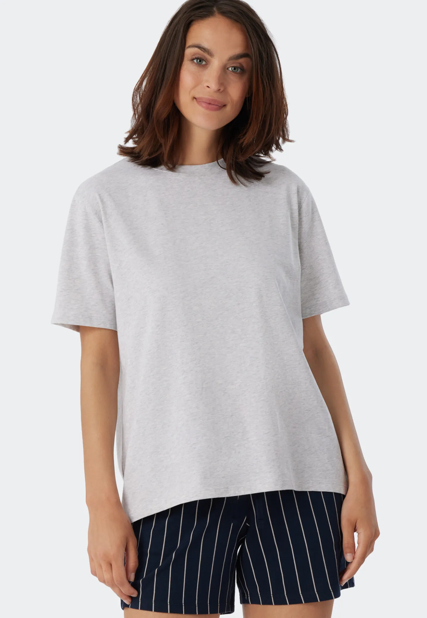 Shirt kurzarm grau meliert - Mix+Relax