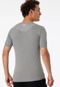 Shirt kurzarm grau meliert - Revival Karl-Heinz