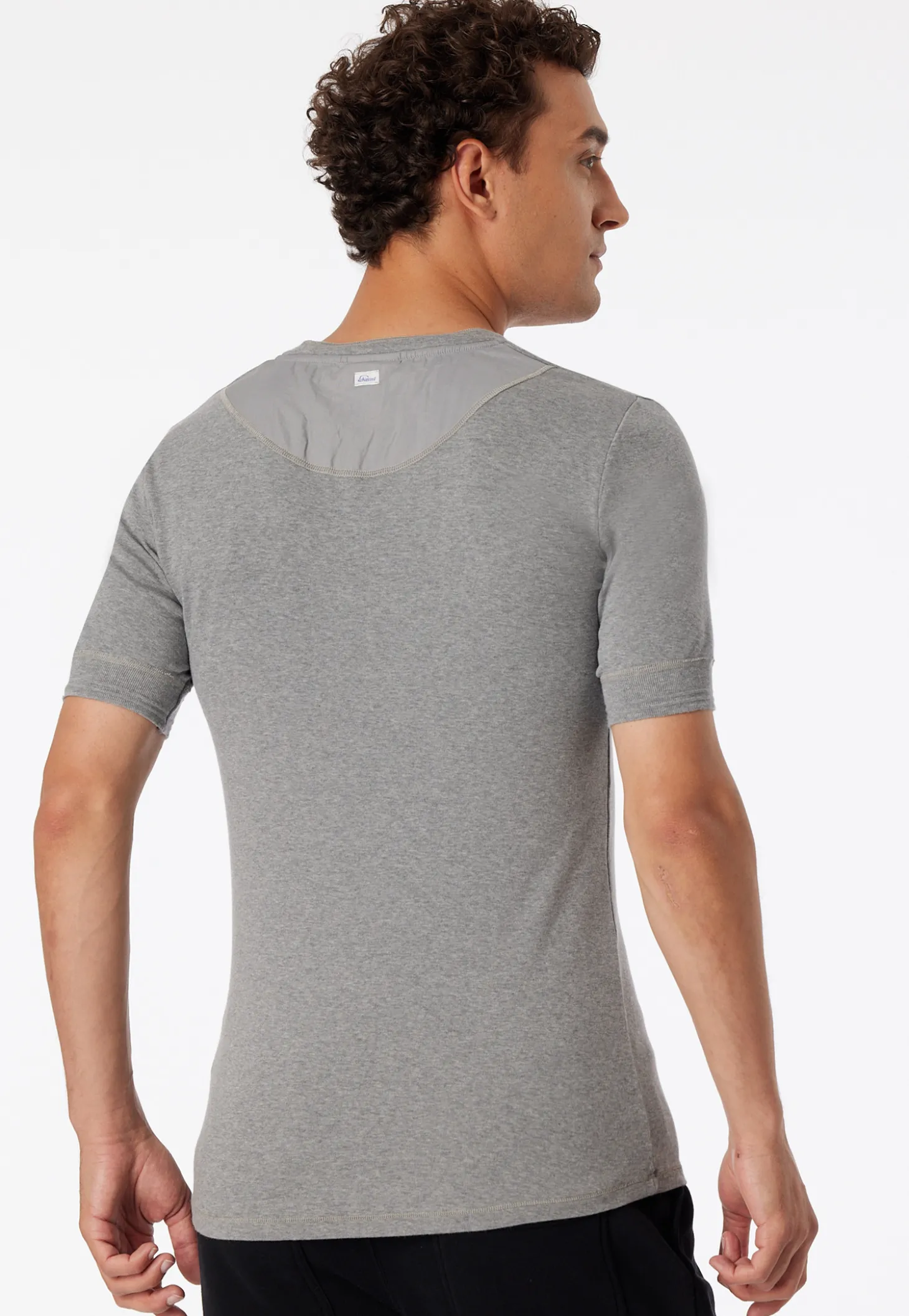 Shirt kurzarm grau meliert - Revival Karl-Heinz