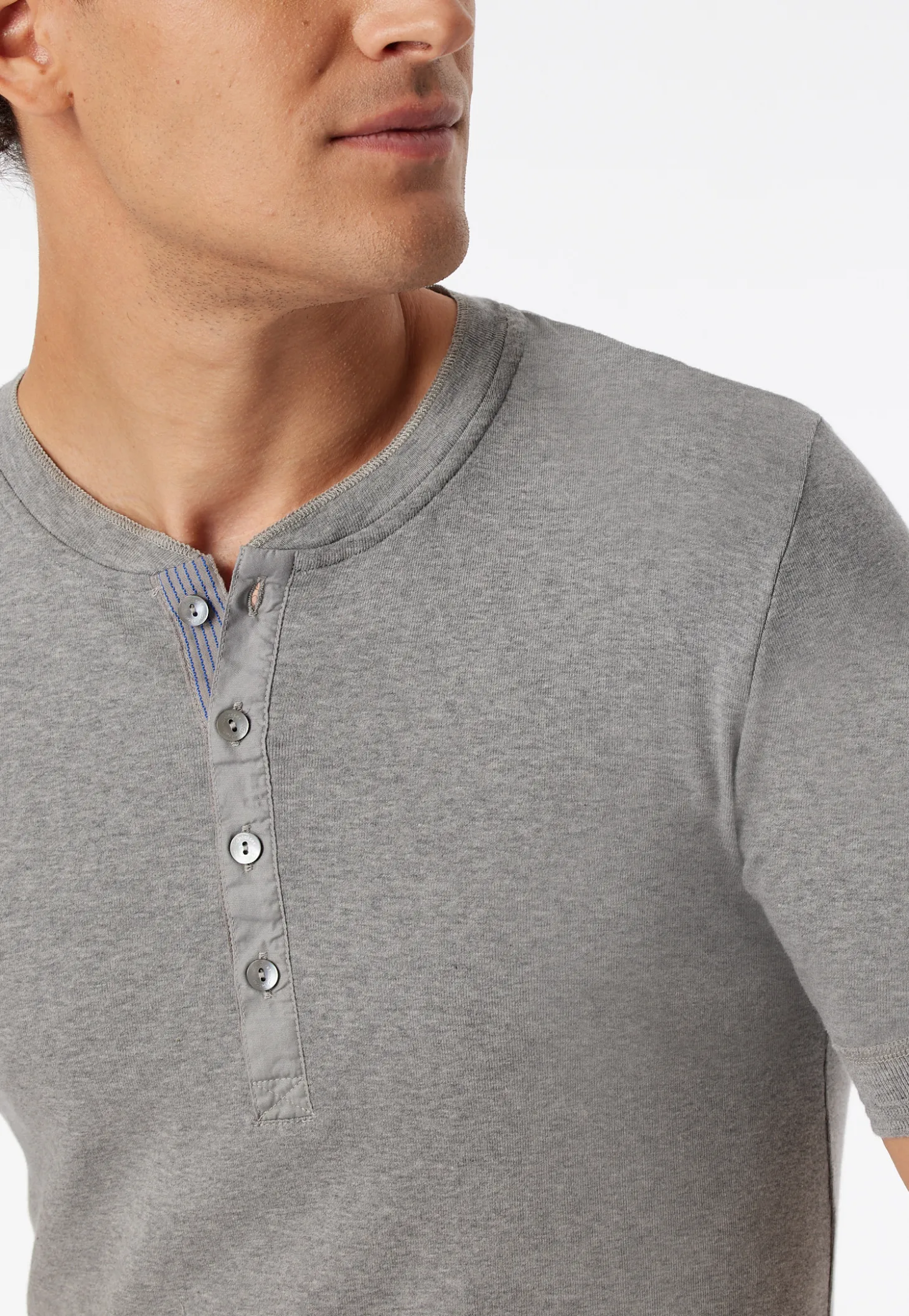 Shirt kurzarm grau meliert - Revival Karl-Heinz