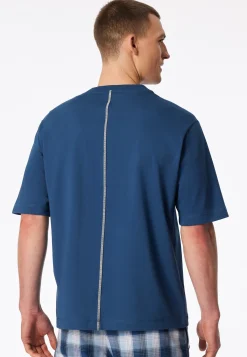 Shirt kurzarm Heavy Single Jersey oversized atlantikblau - Mix+Relax