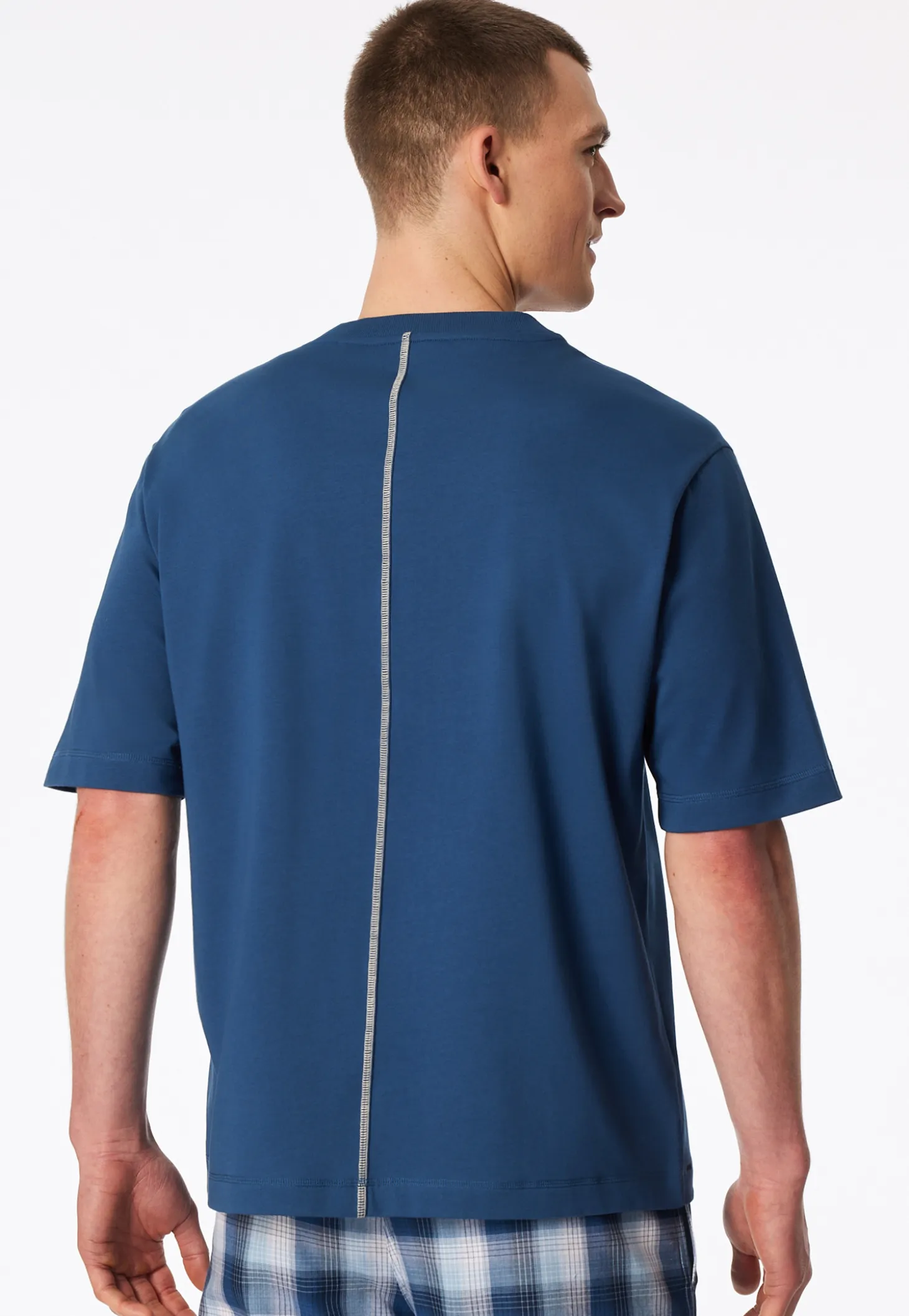 Shirt kurzarm Heavy Single Jersey oversized atlantikblau - Mix+Relax