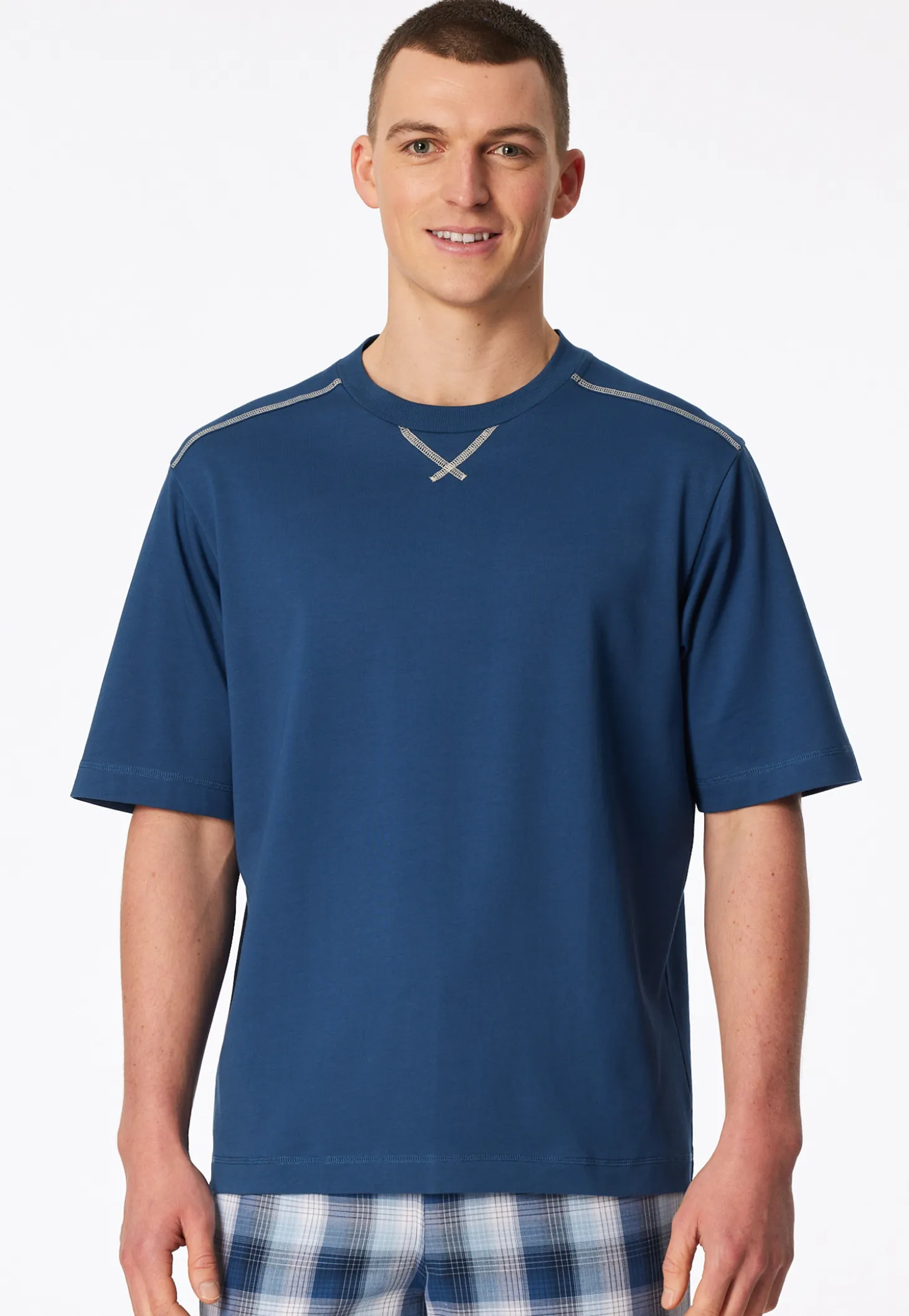 Shirt kurzarm Heavy Single Jersey oversized atlantikblau - Mix+Relax