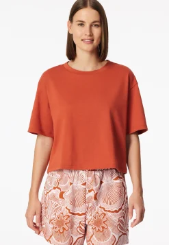 Shirt kurzarm Heavy Single Jersey terracotta - Mix+Relax