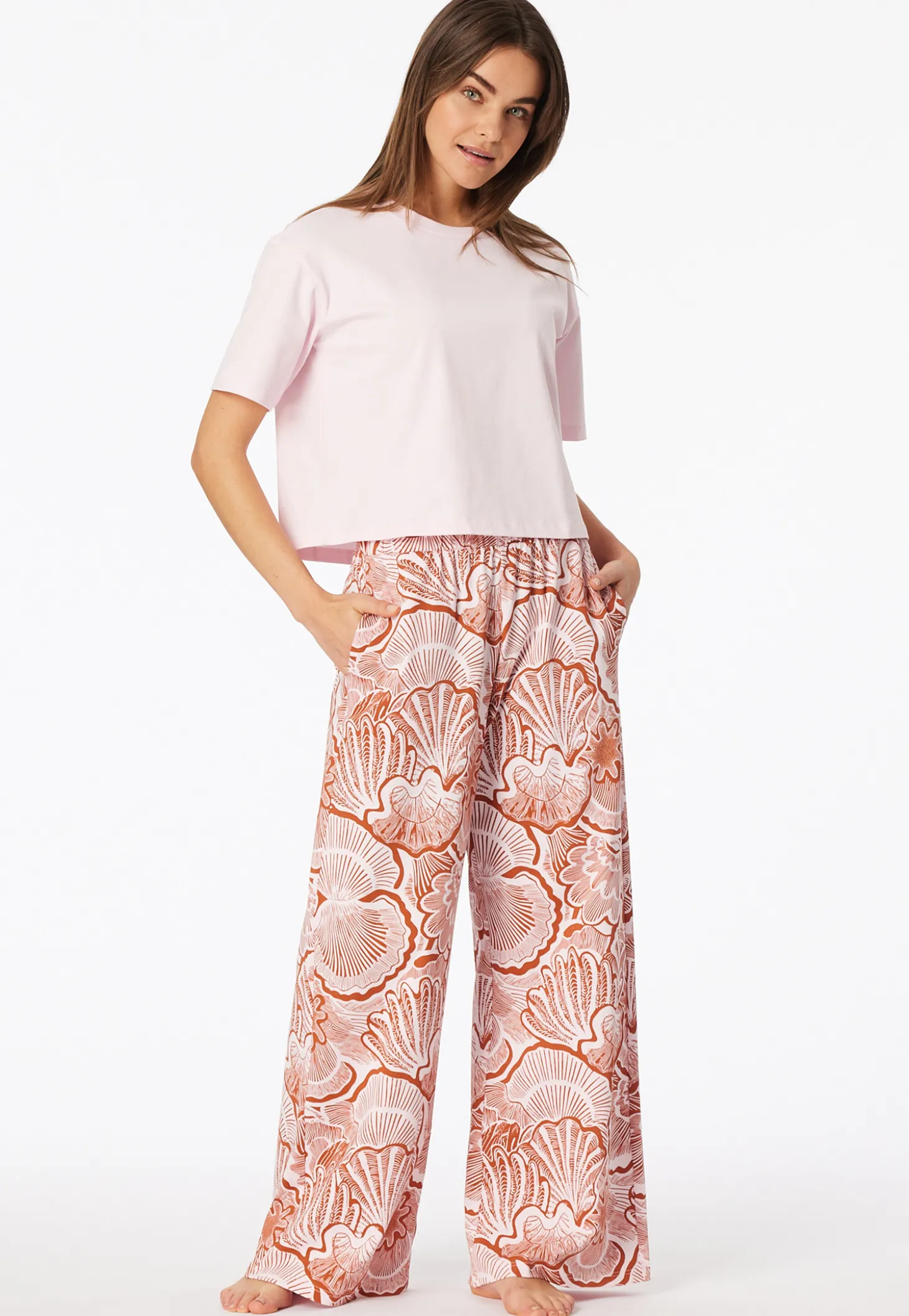 Shirt kurzarm Heavy Single Jersey rosé - Mix+Relax